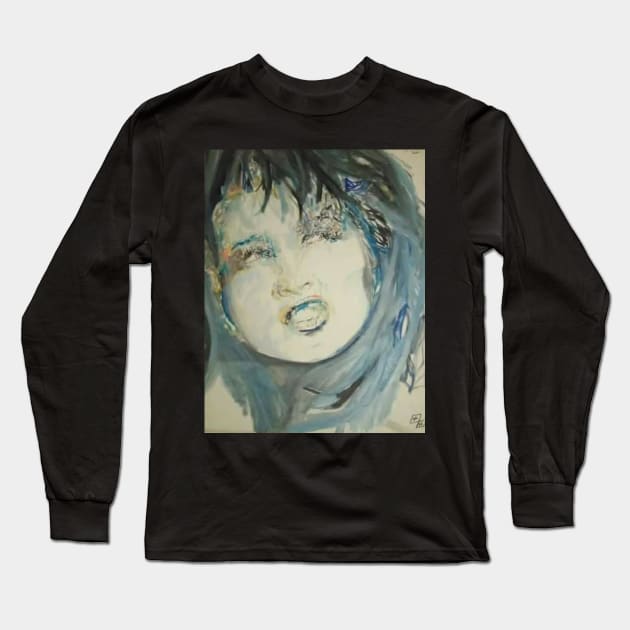 Cyndi lauper Long Sleeve T-Shirt by Mike Nesloney Art